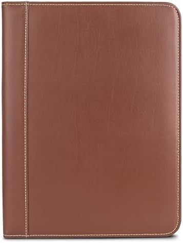 Samsill Contrast Stitch Leather Padfolio and Business Portfolio for