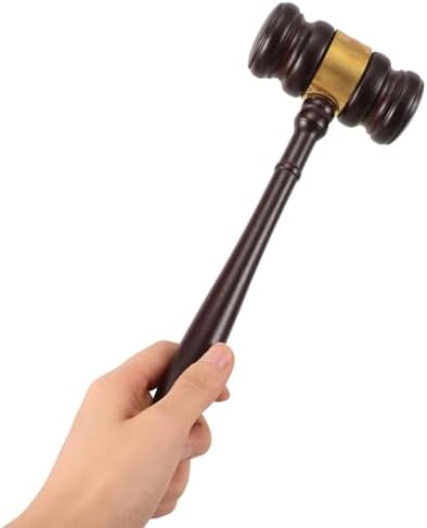Lurrose Wood Judge Gavel and Sound Block Set, Solid Wood Auction