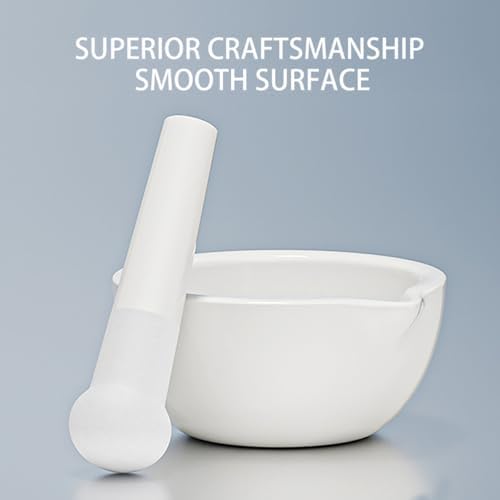 Porcelain Mortar Pestle Set Unglazed Grinding Surface Excellent for