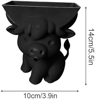 Sponge Holder for Sink Funny Cow Decor with Drainage