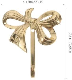 Brass Bow Wall Hook Decorative Vintage Coat Hanger for Towels and