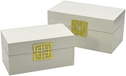 Galt International Large & Small Decorative Storage Box w/Hinged Lid