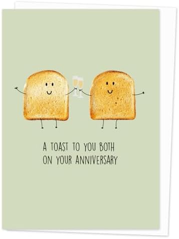 Dotty about Paper Funny Anniversary Card for Couple – “A Toast To You