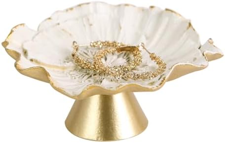 NIKKY HOME Vintage Flower Ring Holder Jewelry Tray, Small Trinket Dish