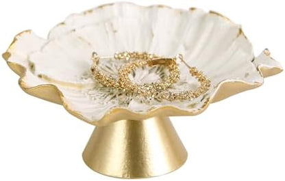 NIKKY HOME Vintage Flower Ring Holder Jewelry Tray, Small Trinket Dish