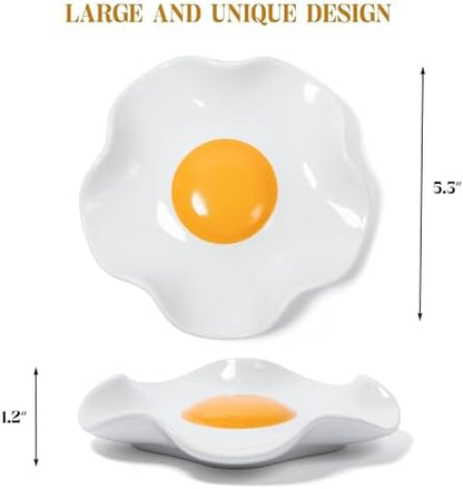 Fried Egg Ceramic Spoon Rest for stove top and kitchen counter | Large