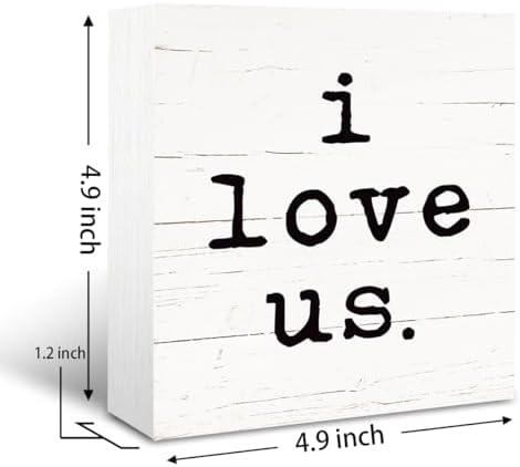 I Love Us Sign, Rustic Wooden Table Signs, Sweet Home Decor, Family