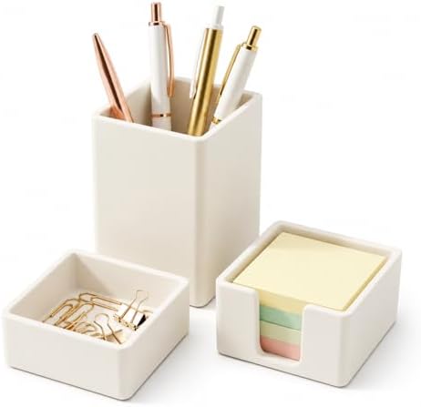 minimaliving Aesthetic Silicone Desk Organizer Set of 3,Modern Office