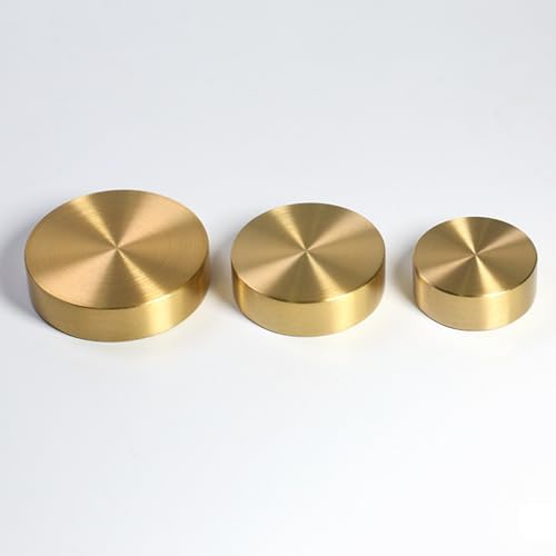 Retro Paperweights Round Brass Paper-Weight 3 Sizes Desk Ornaments for