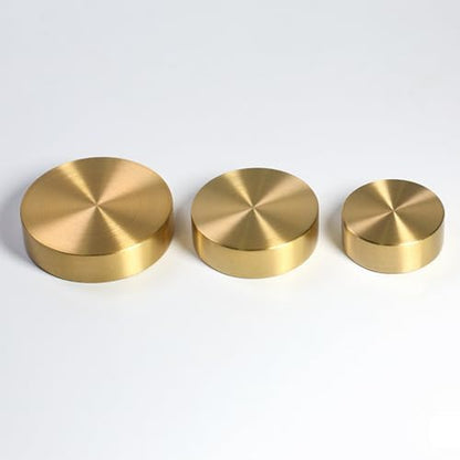 Retro Paperweights Round Brass Paper-Weight 3 Sizes Desk Ornaments for