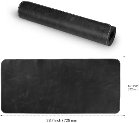 Londo Top Grain Leather Extended Mouse Pad – Large Desk Mat for Office