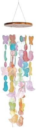 Capiz Shell Wind Chimes,Soothing Sound & Aesthetic Appeal, Pastel