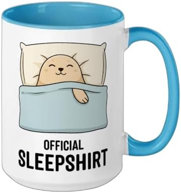 Official Sleepshirt Cute Seal Sleeping Kids Pajama Design Ceramic Mug