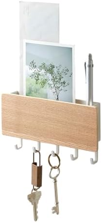 YAMAZAKI Home Rin Magnetic Wall Organizer - Key Hooks & Tray for
