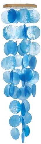 28" Blue Capiz Shell Wind Chime