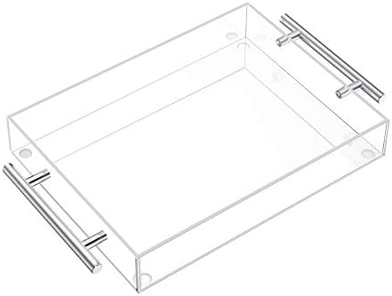 Richboom Clear Acrylic Serving Tray 16"x12" - Coffee Table Living Room