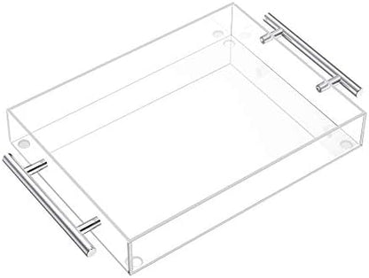Richboom Clear Acrylic Serving Tray 16"x12" - Coffee Table Living Room