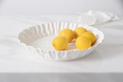 Pampa Bay Mascali Bianca Round Deep Server, 15" x 15" x 2.5"