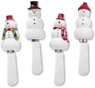 Wine Things Snowmen Cheese Spreaders, Set of 4