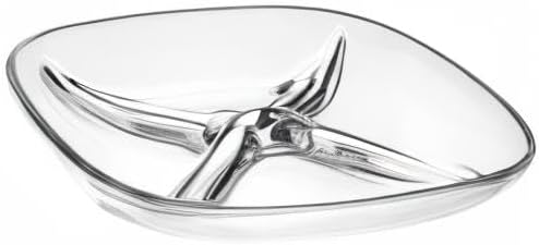 Barski - European Quality - Glass - 4 Sectional - Square - Relish Dish