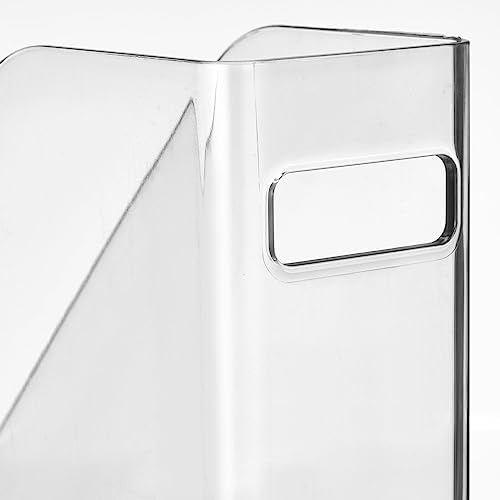 mDesign Plastic Slim Vertical File Folder Storage Organizer Bin with