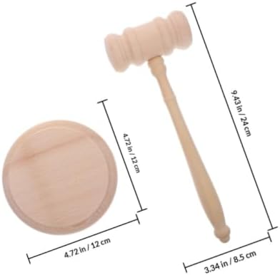 Reusable Wooden Judge Gavel Set with Base for Elegant Display