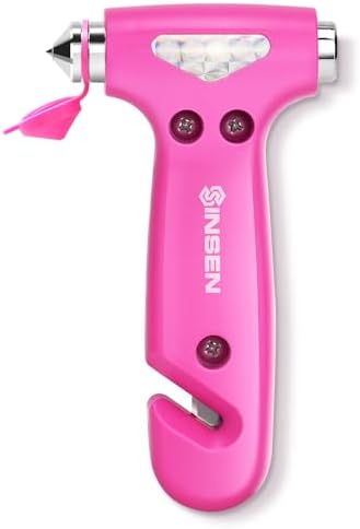 SINSEN Car Safety Hammer, Automotive Window Breaker and Seatbelt