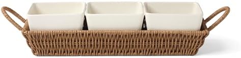 Oneida Willow and White Stoneware Serving Set, 4-Piece