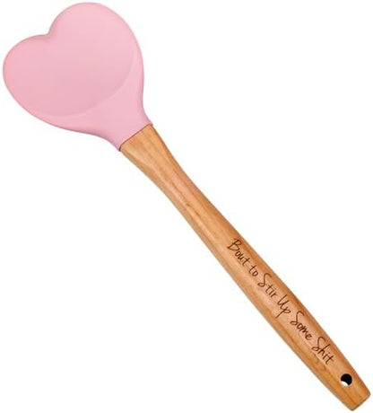 Funny Wooden Spoons for Cooking Bout to Stir Up Some Shit Laser