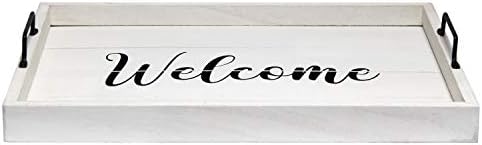 Elegant Designs HG2000-WWC 15.50" x 12" Decorative Wood Serving Tray
