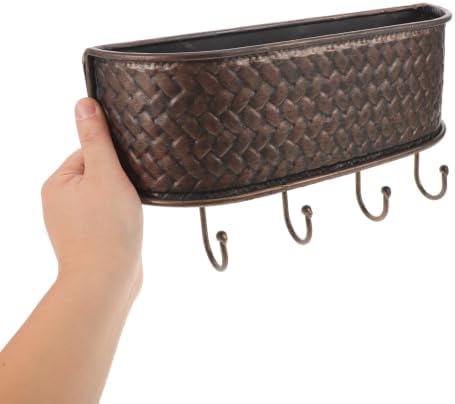 DOITOOL Xmas Wall Mount Key Organizer Iron Vintage Basket Shelf