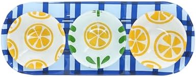 Pavilion Gift Company - Lemons - 11" Serving Tray with Three 2 Oz Bowl