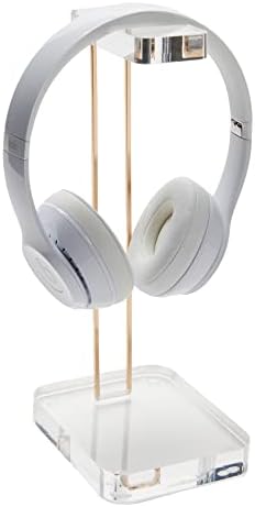 russell+hazel Acrylic Headphone Stand with Gold Hardware, Clear