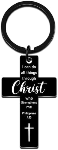 Christian Cross Keychain Inspirational Religious Gifts for Women Men