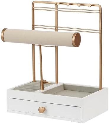 TANG SONG Jewelry Necklace Organizer Stand Storage Holder with Drawer