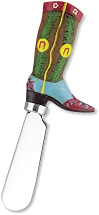 Supreme Housewares Western Cowboy Boot Cheese Spreaders, Hand-Painted