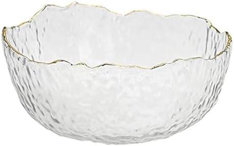 TOSSOW Glass Salad Bowl Irregular Shape Serving Bowls 25 oz
