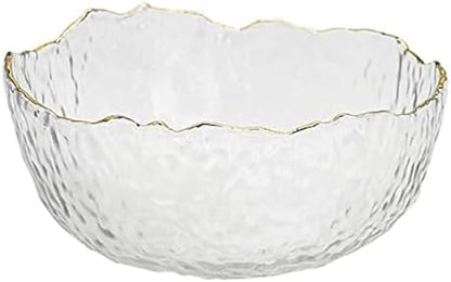 TOSSOW Glass Salad Bowl Irregular Shape Serving Bowls 25 oz