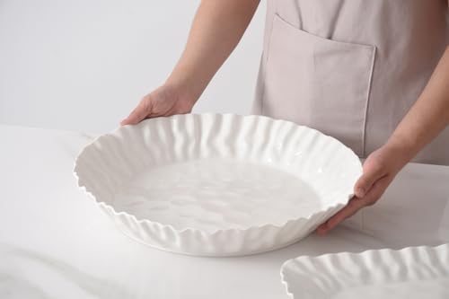 Pampa Bay Mascali Bianca Round Deep Server, 15" x 15" x 2.5"