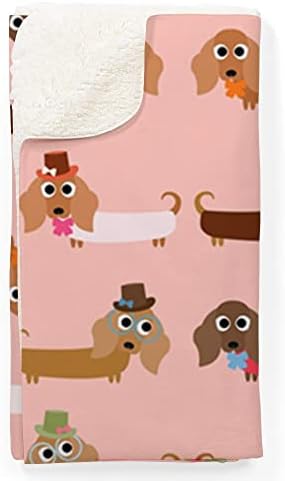 CafePress Delightful Dachshunds Sherpa Fleece Throw Blanket 60" L x