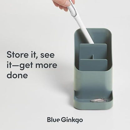 BLUE GINKGO Pen Holder, Desk Organizer, Green, Made in Korea