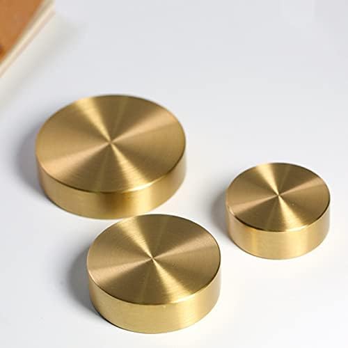 Retro Paperweights Round Brass Paper-Weight 3 Sizes Desk Ornaments for