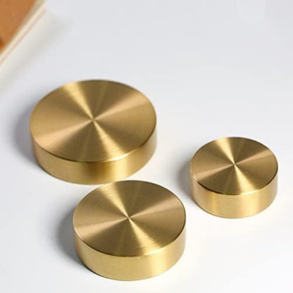 Retro Paperweights Round Brass Paper-Weight 3 Sizes Desk Ornaments for