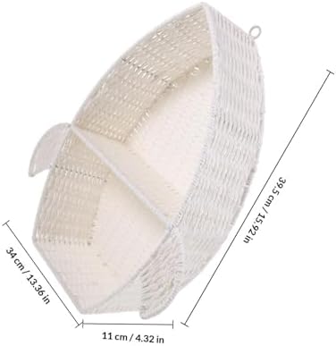 UKCOCO Woven Wall Hanging Shelf Storage Basket Rack for Keys Essential