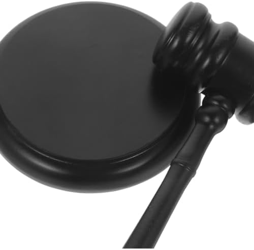 Wooden Judge Gavel Set with Sound Block for Courtroom Meetings and