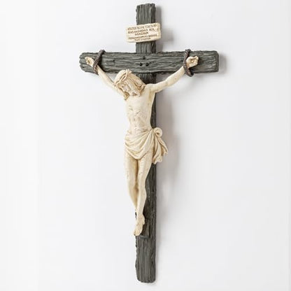 DevotedWalls 10" H Catholic Realistic Crucifix for Wall,Realistic