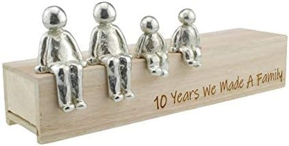 Pirantin 10th Anniversary Idea - 10 Years We Made A Family 100% Tin