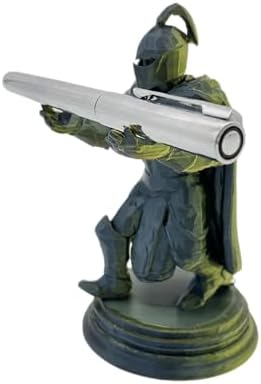 Knight Pen Holder - Black and Dark Gold, Desk Organizers, Funny