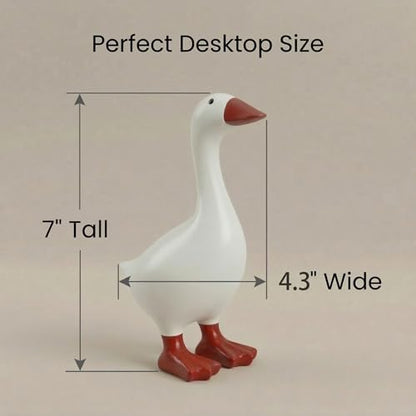 Desk Goose 7 inch Gifts for Women, Mini Desktop Goose Statue Decor for