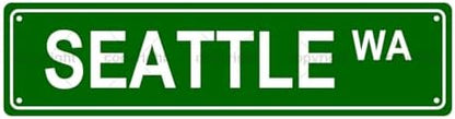 SEATTLE WA LOCATION Metal Tin Street Sign Bar Cafe Garage Cave Home